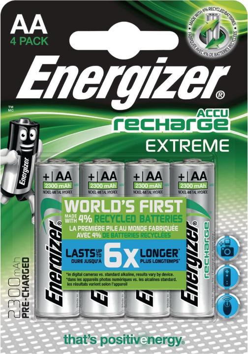 Energizer Recharge Extreme (4 pcs., AA, 2300 mAh)