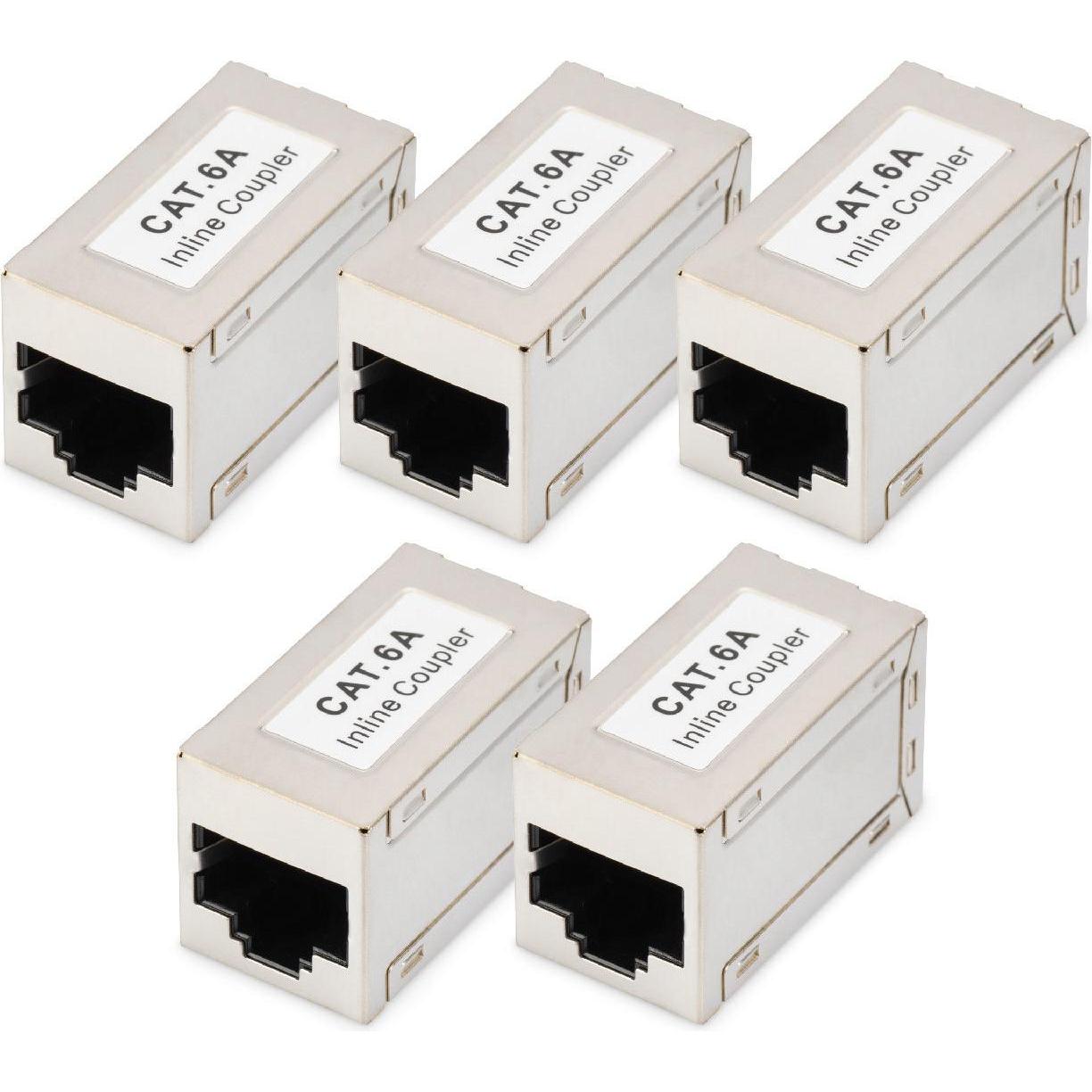 Digitus CAT6A modulare Kupplung, voll geschirmt RJ45 auf RJ45, 5 Stk. (Netzwerk Kupplung), Netzwerk Zubehör