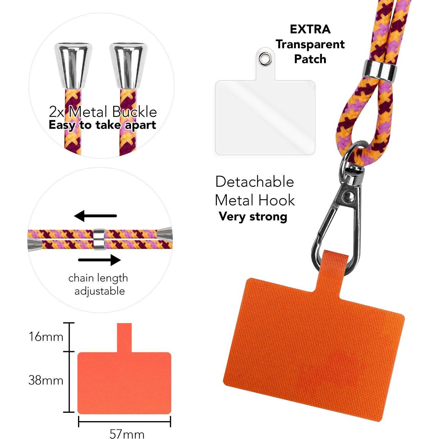 Thumbnail - Nalia Universal Handykette zum Umhängen mit Pad, Handykette, Mehrfarbig