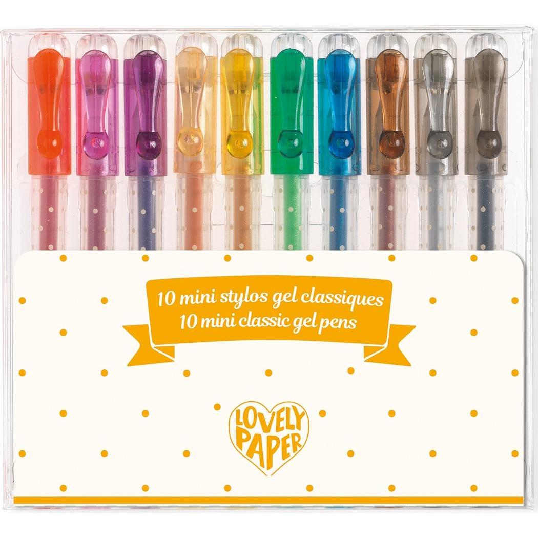 Djeco, Malstifte, Klassische Gelschreiber mini (10 Mini-Gelstifte klassisch, 10 x)