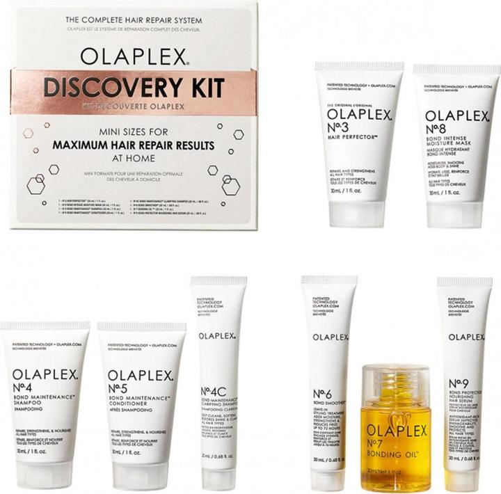 Olaplex Discovery Kit Système complet de réparation des cheveux (Kit de soins capillaires)