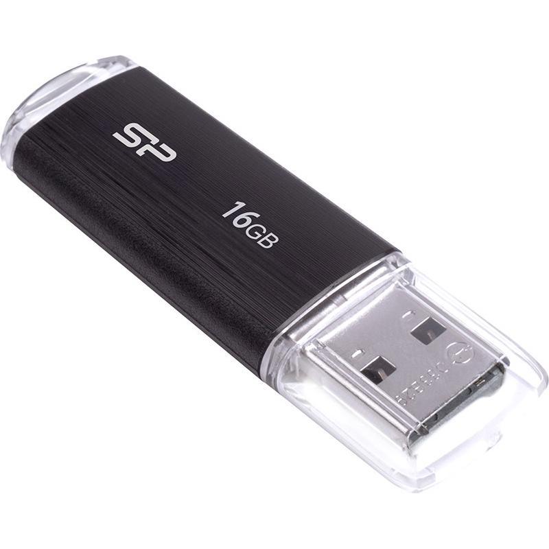 Thumbnail - Silicon Power Ultima U02 (16 GB, USB-A, USB 2.0), USB Stick, Schwarz