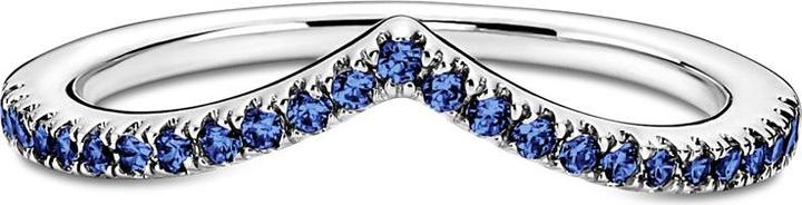 Actual product image Pandora Sparkling Wishbone Blue Ring (54, 925 Silver)