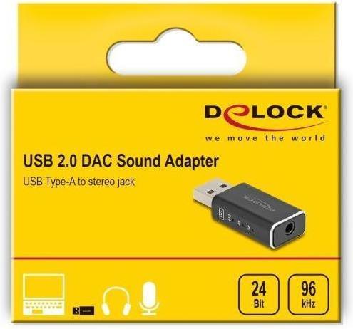 Actual product image Delock USB Gaming DAC 24 Bit / 96 kHz High Res Audio (USB 2.0)