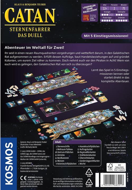 Productafbeelding Kosmos CATAN - Sterrenvaarders - Het duel (Duits)