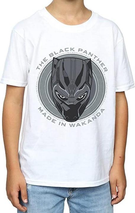Actual product image Black Boys Made In Wakanda Cotton T-Shirt (152, 158)