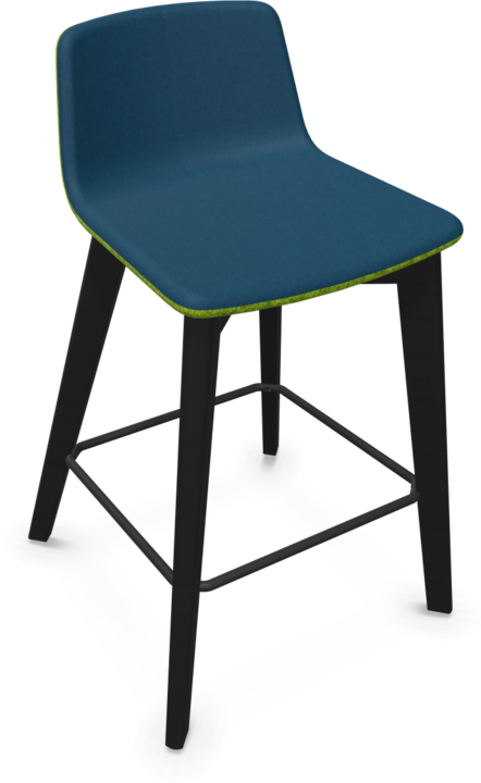 Blue, Light green melange, Black, Ash stained black