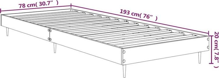 Image du produit vidaXL Bettgestell (75 x 190 cm)
