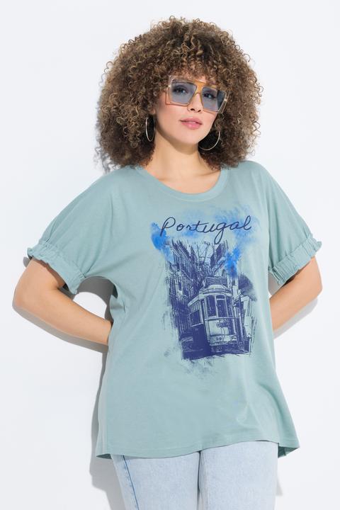 Produktbild Ulla Popken T-Shirt, Portugal, Oversized, Rundhals, Halbarm (58)