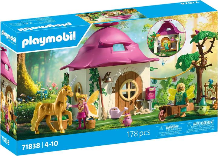 Playmobil 71838 Gemütliches Feenzuhause mit Goldeinhorn und Stall (71838, Playmobil Princess Magic)