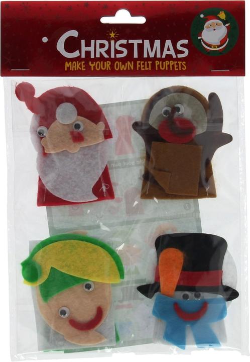 Wins Holland Felt Finger Puppets Christmas Make Your Own, 4pcs.