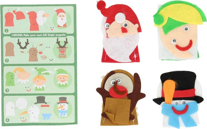 Produktbild Wins Holland Filz-Fingerpuppen Weihnachten selber machen, 4St.