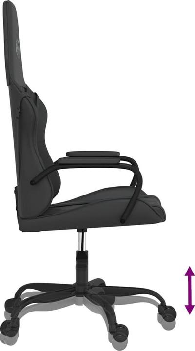 Image du produit vidaXL Gaming-Stuhl Schwarz Kunstleder,Farbe: Schwarz,Material
