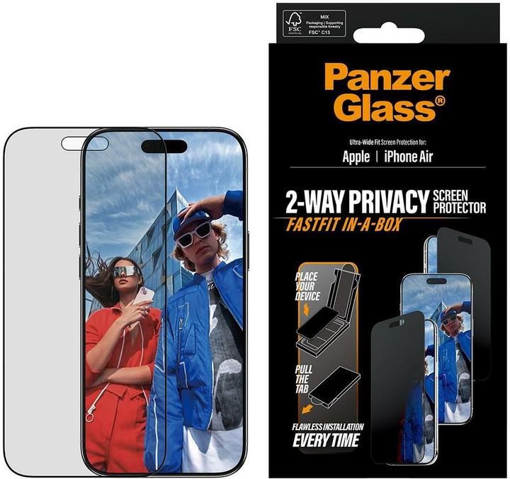 PanzerGlass Privacy Screen Protector (1 Stk., Apple iPhone Air)