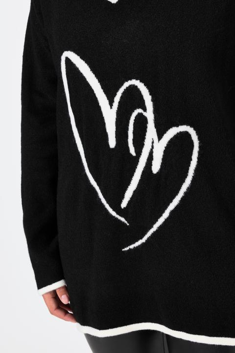 Produktbild Miamoda Pullover, bequeme Passform, Herz-Motiv (56)