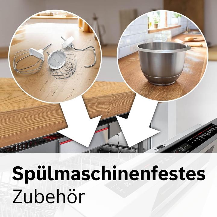 Actual product image Bosch Hausgeräte Series 4, Food processor, MUM 5, 1000 W, white, silver, MUM58210 (1000 W, 3.90 l)