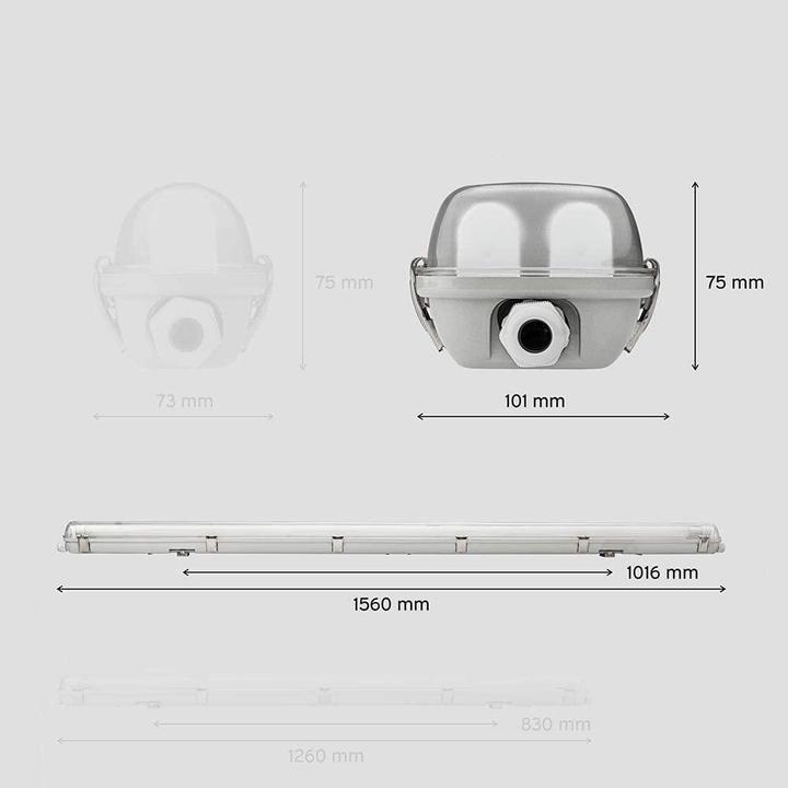Actual product image Click-licht Wall & Ceiling Lights (4400 lm, G13)