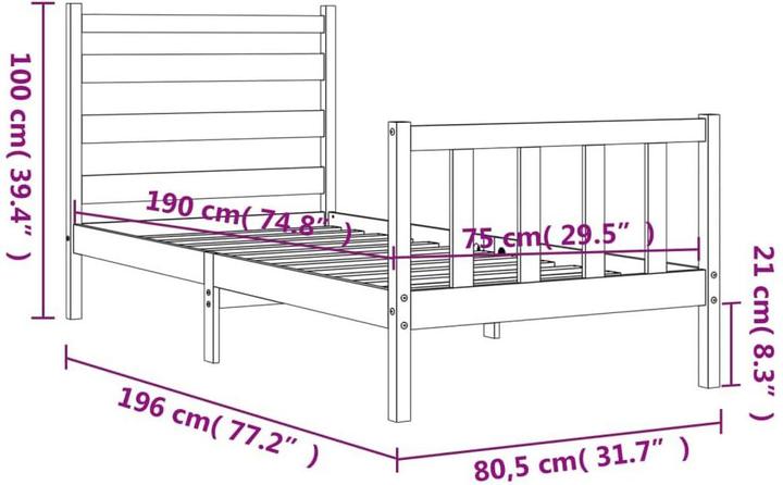 Produktbild VidaXL Cay (75 x 190 cm)