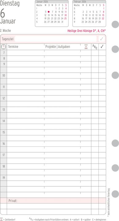 Immagine prodotto Chronoplan Brieftaschenplaner (1 giorno / 1 pagina)