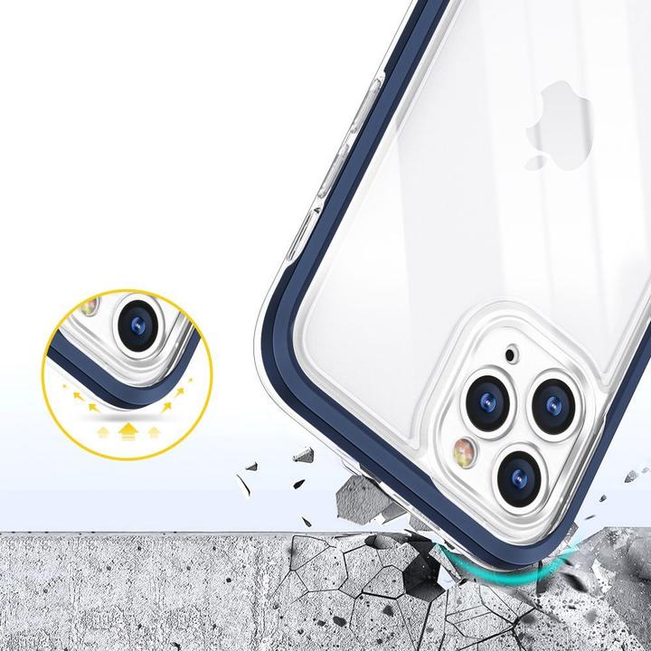 Immagine prodotto Hurtel Custodia trasparente 3in1 per iPhone 11 Pro con cornice blu e gel cover (Apple iPhone 11 Pro)