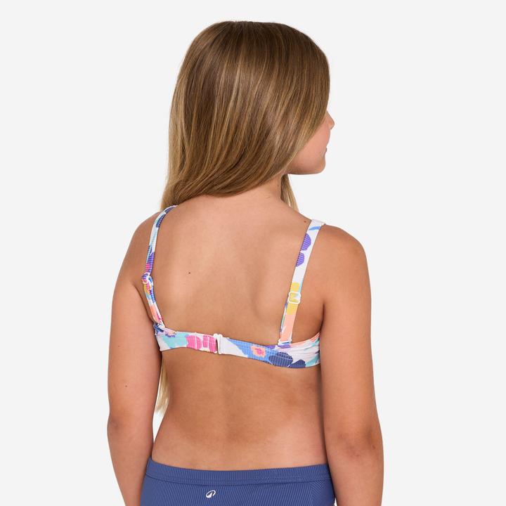 Immagine prodotto Olaian Bikini-Oberteil Mädchen Bustier geblümt verstellbar 500 Nora weiss (140)