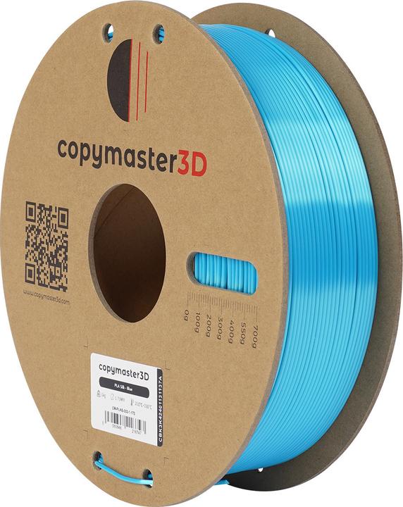 Actual product image Copymaster3D PLA Silk Filament for 3D Printer, 1.75 mm, Blue (PLA, 1.75 mm)