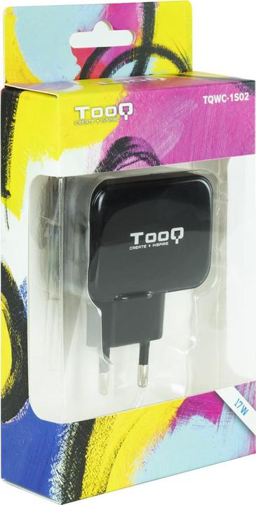 Immagine prodotto Tooq Technology CARGADOR PARED USB TQWC-1S02 2xUSB 3,4 A(TOTALE) AI-TECH NEGRO (17 W)