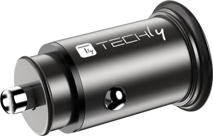 Productafbeelding Techly Mini-auto-oplader USB-A en USB-C