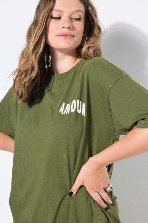 Produktbild Studio Untold T-Shirt, oversized, acid washed, AMOUR-Rückenprint (42, 44)