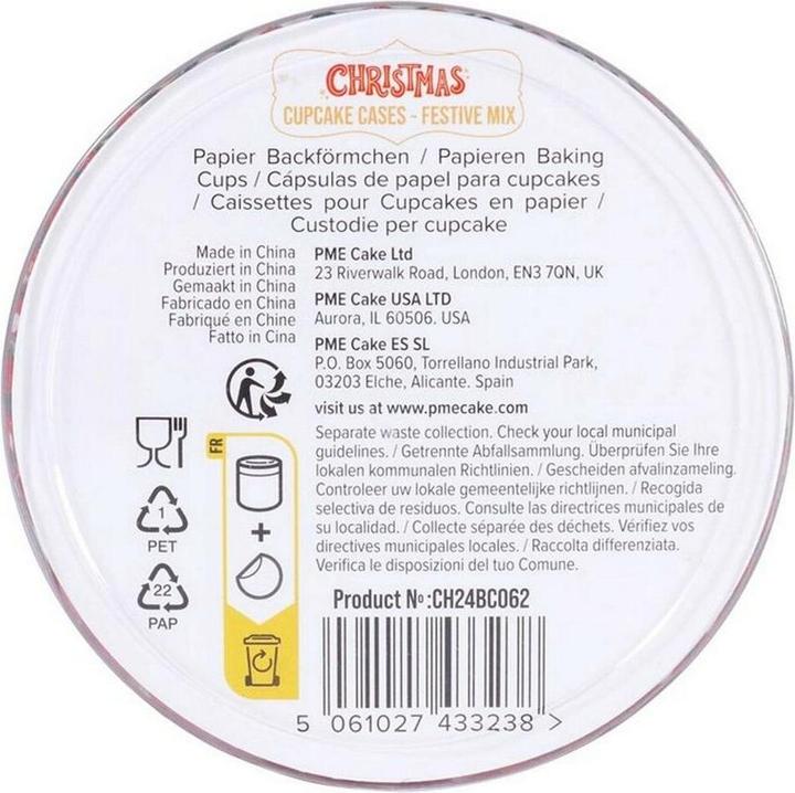 Produktbild PME Cupcake Förmchen Weihnachts-Mix (5.20 cm)