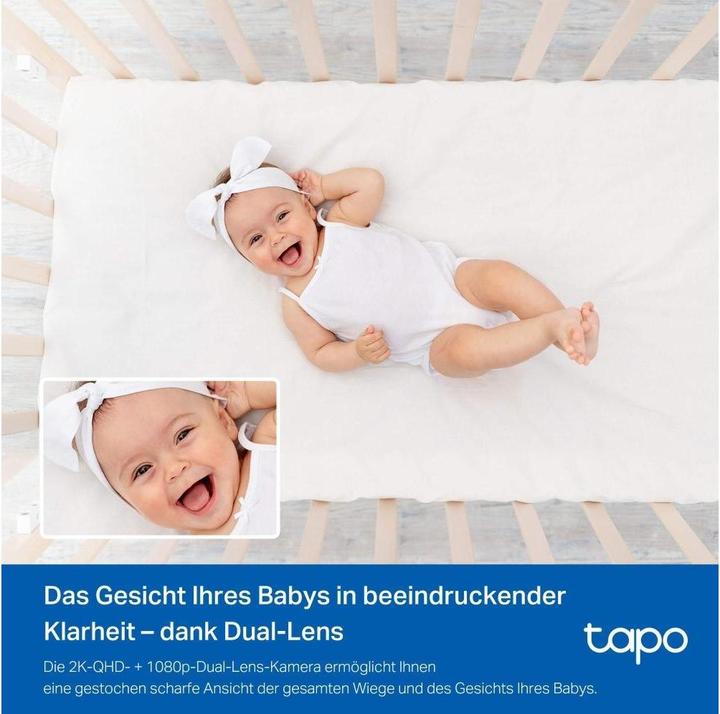 Actual product image TP-Link Tapo C840 Dual-Objektiv Smart Baby Kamera (1920 x 1080 Pixels, 2560 x 1440 Pixels)