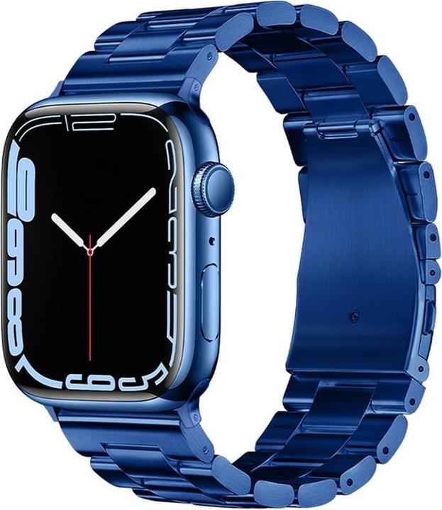 Actual product image Forcell Strap F-DESIGN FA10 stainless steel strap for APPLE Watch 38 / 40 / 41 mm blue (Stainless steel)