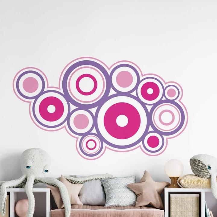 Image du produit Trenddeko Anneaux rétro rose (100 x 59 cm)