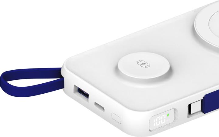 Produktbild 3MK Powerbank PastelUp 10,000mAh 22.5W z Magsafe + ładowanie Apple Watch biały (10000 mAh, 22.50 W, 37 Wh)