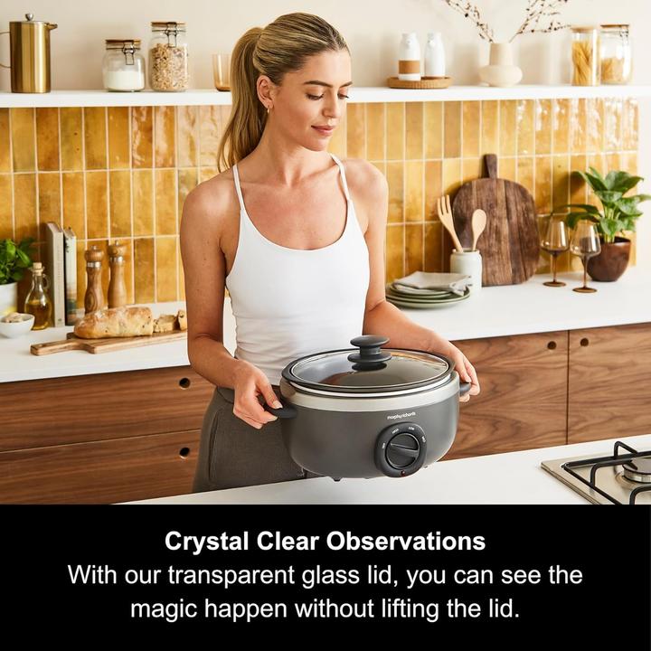Actual product image Morphy Richards 3.5 litre Oval Slow Cooker Titanium