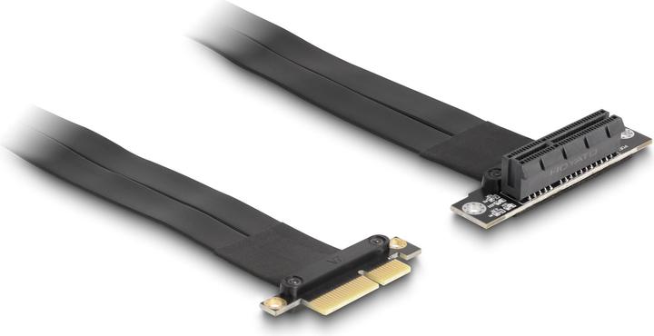 Delock Riser Karte PCI Express x4 Stecker zu x4 Slot 90° gewinkelt mit Kabel 30 cm