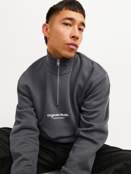Produktbild Jack & Jones Text Sweatshirt mit halbem Reissverschluss Sweatshirt mit halbem Reissverschluss (XXL)