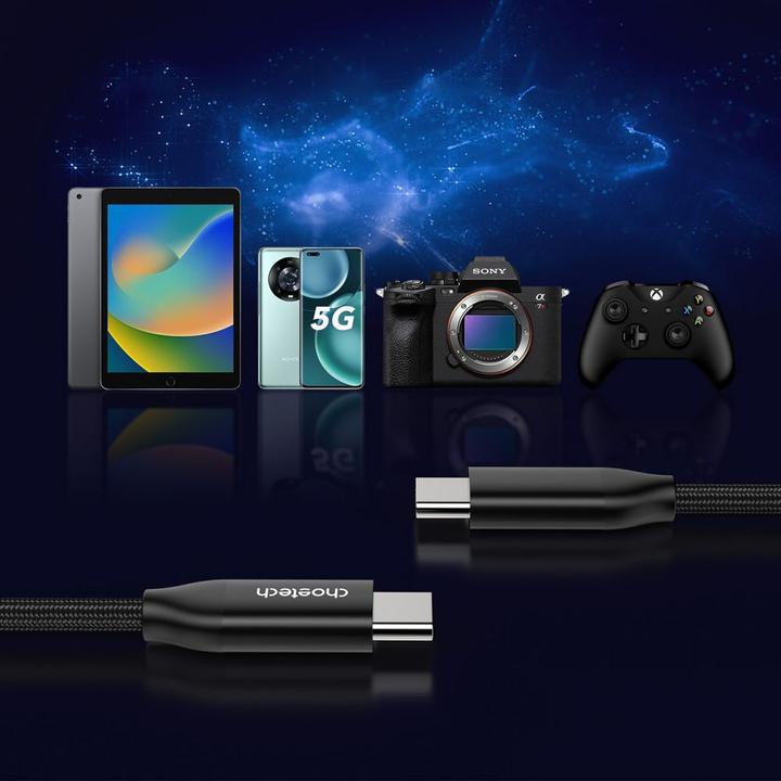 Image du produit Choetech USB C - USB C (2 m, USB 2.0, 240 W)