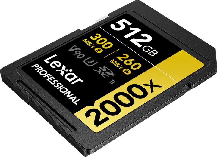 Produktbild Lexar Karta Professional 2000x SDXC 512 GB Class 10 UHS-II/U3 V90 (LSD2000512G-RNNNG) (512 GB, SDXC, U3, UHS-II)