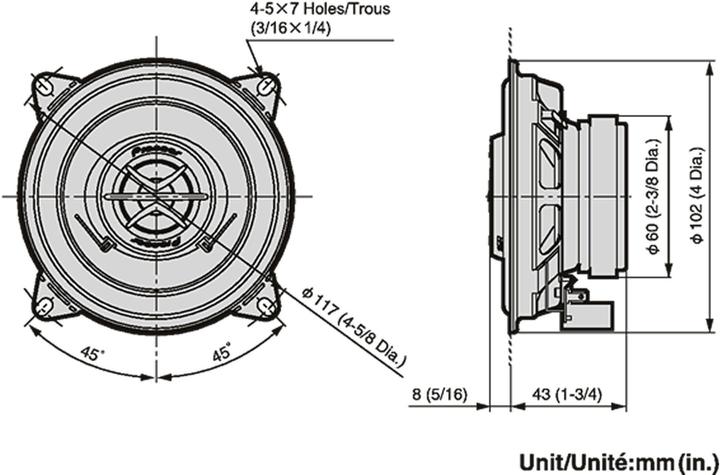 Produktbild Pioneer TS-1002i (120 W, 10 cm)