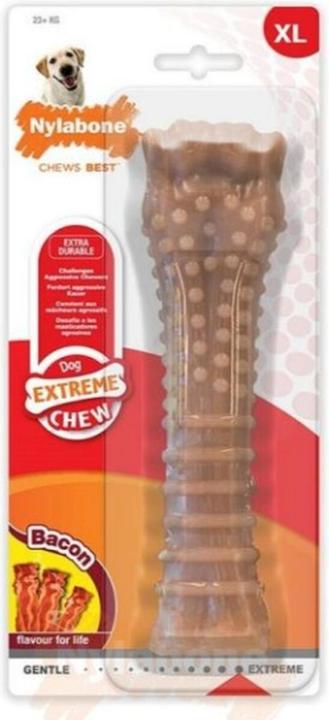 Actual product image Nylabone Dura Chew Bacon XL, 19.5cm, 160g (Dog chew toy)
