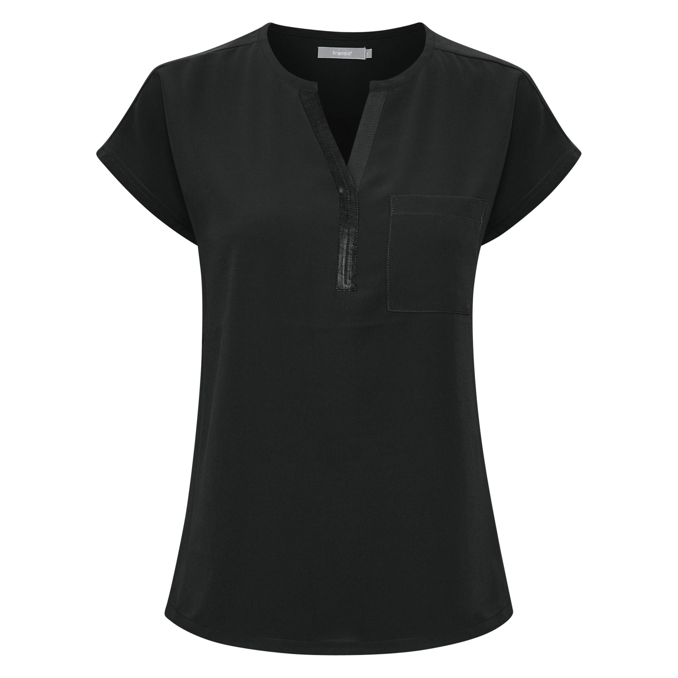 Fransa, Damen, Blusen, FRZawov 2 Blouse 20603737, Schwarz, (Xl)