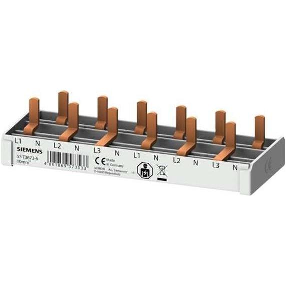 Siemens, Verteilerschrank Zubehör, Stiftsammel- 5ST3673-6 schiene kompakt 10qmm 6TE