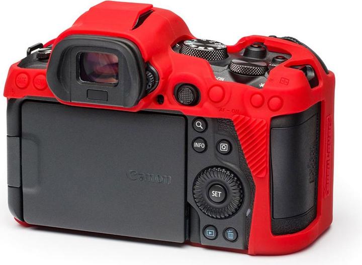 Actual product image easyCover Silicone protector red for Canon Eos R5 / R6