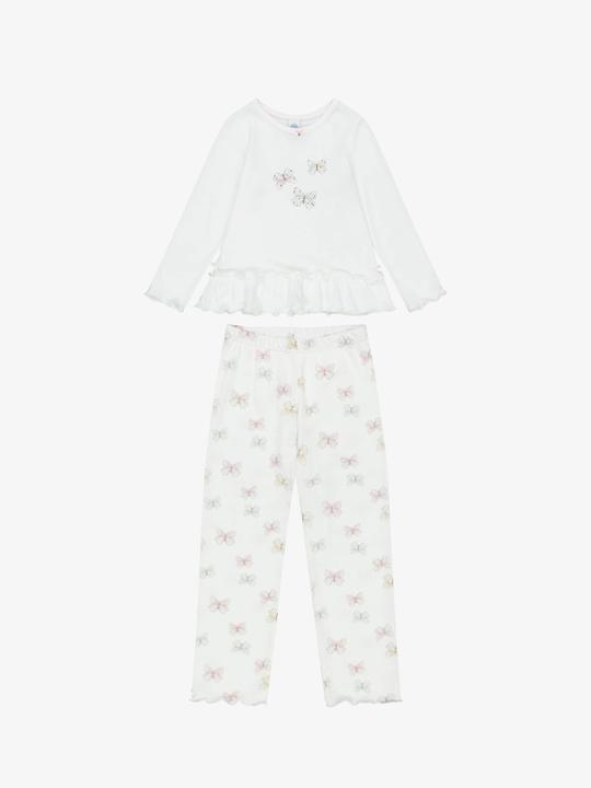 Produktbild Sanetta Pyjama weiss/klein gemustert (128)