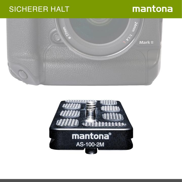 Actual product image mantona AS-100-2M (Tripod quick-release plate)
