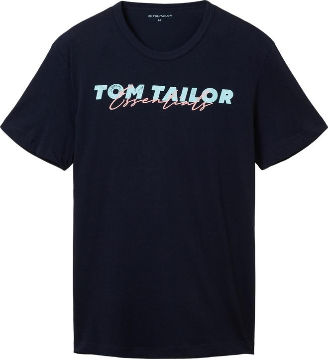 Produktbild Tom Tailor T-Shirt Kurzarmshirt mit Front-Logo-Print (XL)