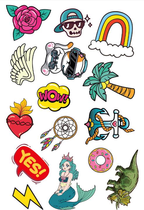 Actual product image Jovi Temporary Tattoos display with 24 units assorted