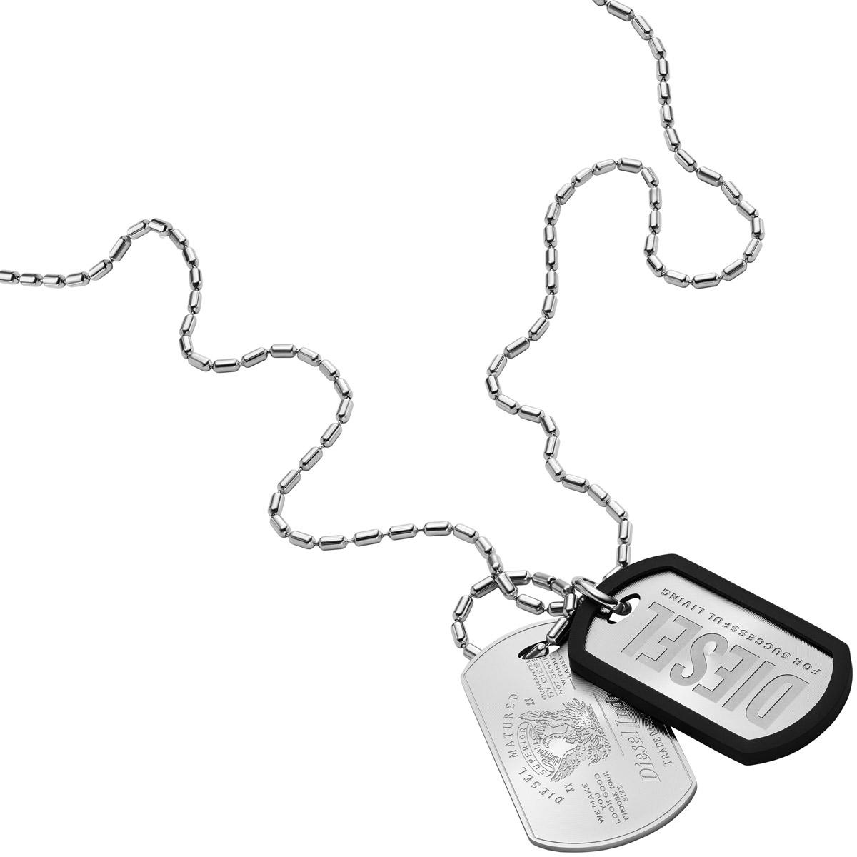 Diesel, Halsschmuck, Kette FONT, (Edelstahl)