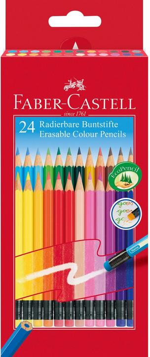 Produktbild Faber-Castell Farbstifte radierbar (Mehrfarbig, 24 x)